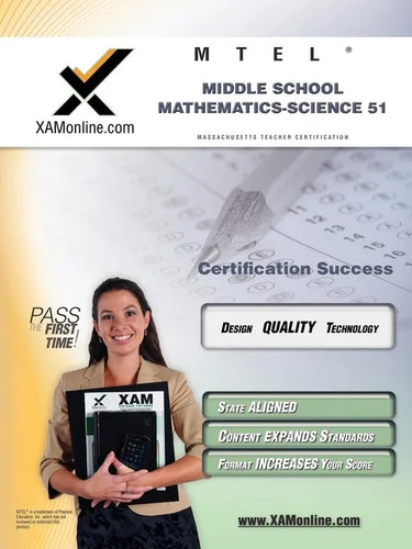 MTEL Middle School Mathematics/Science 51 Teacher Certification Test Prep Study Guide - Paperback