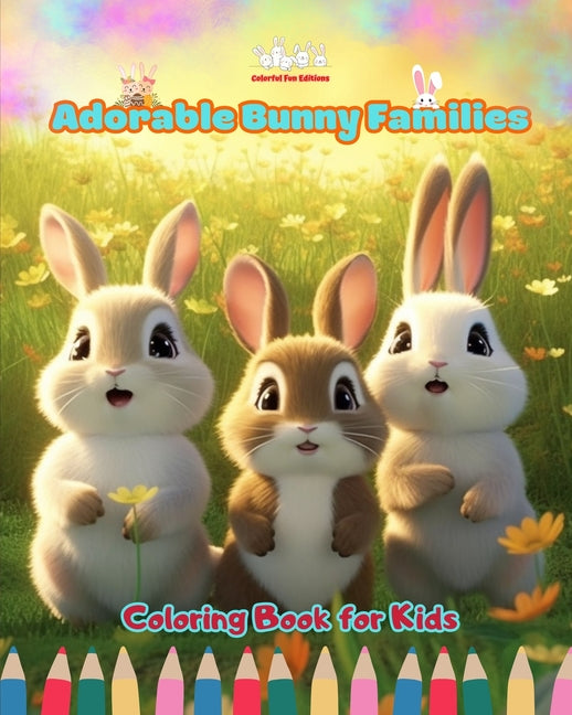 Adorable Bunny Families - Coloring Book for Kids - Creative Scenes of Endearing and Playful Rabbit Families: Cheerful Images of Lovely Bunnies for Chi - Paperback