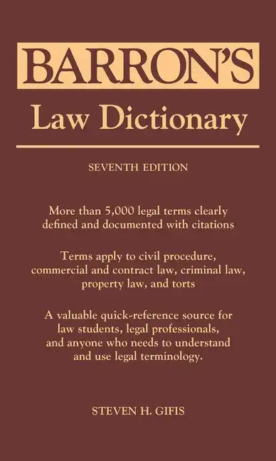 Law Dictionary - Paperback
