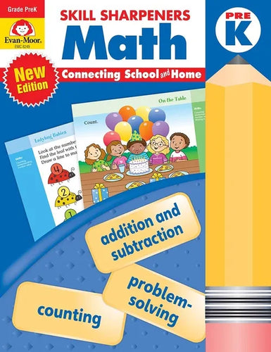 Skill Sharpeners: Math, Prek Workbook - Paperback