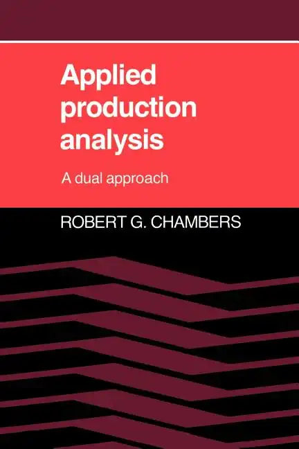 Applied Production Analysis: A Dual Approach - Paperback