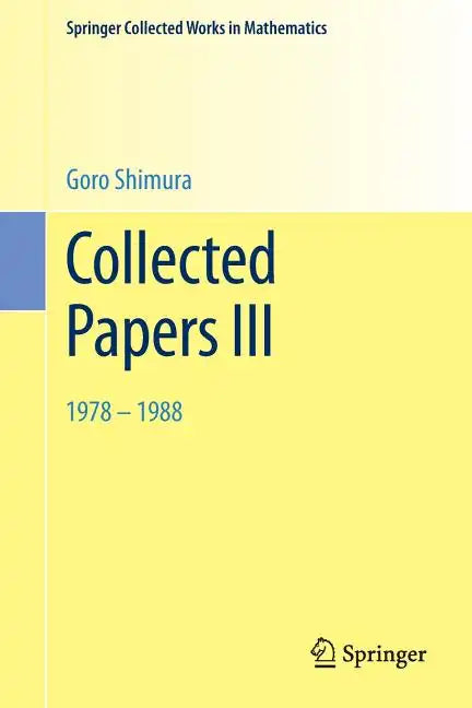 Collected Papers III: 1978-1988 - Paperback
