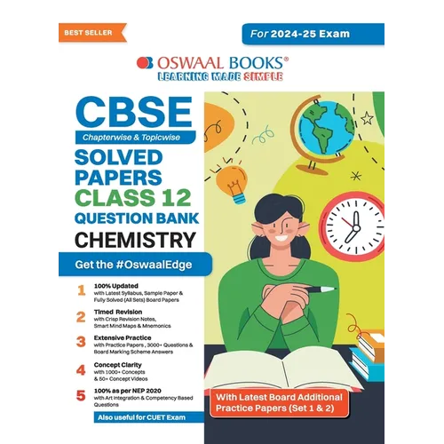Oswaal CBSE Question Bank Class 12 Chemistry, Chapterwise and Topicwise Solved Papers For Board Exams 2025 - Paperback