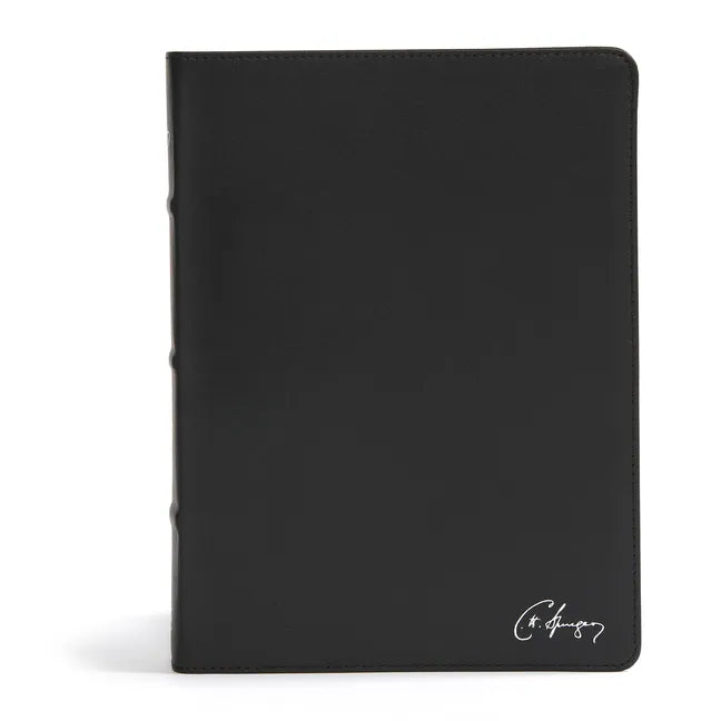 CSB Spurgeon Study Bible, Black Genuine Leather, Indexed - Leather