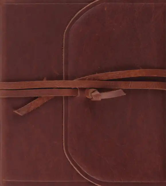 ESV Journaling Study Bible (Natural Leather, Brown, Flap with Strap) - Leather