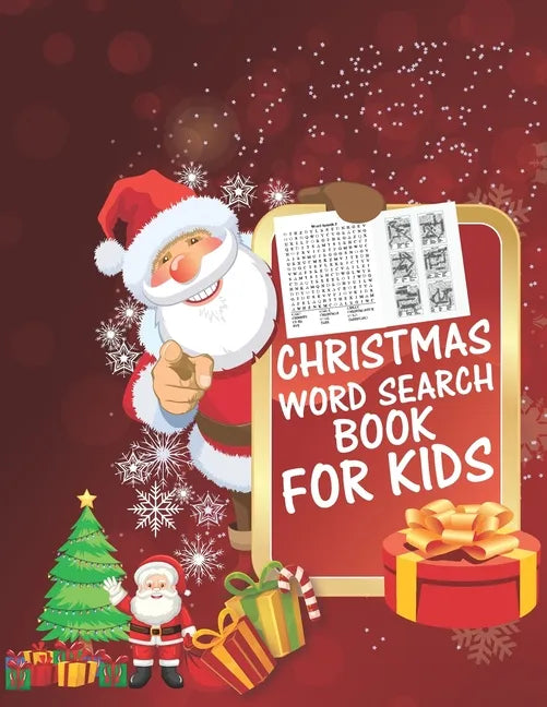 Christmas Word Search Book For Kids: 30 Easy Large Print Word Find Puzzles for Kids: Jumbo Word Search Puzzle Book (8.5