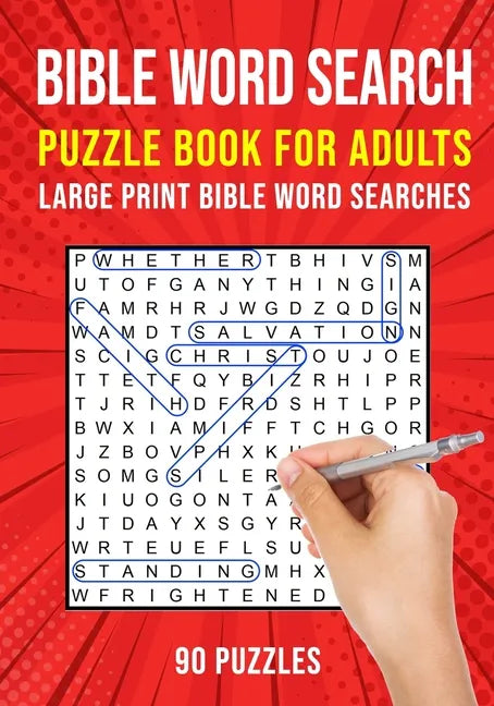 Bible Word Search Puzzle Book for Adults: 90 Large Print Christian Word Find Puzzles - Paperback