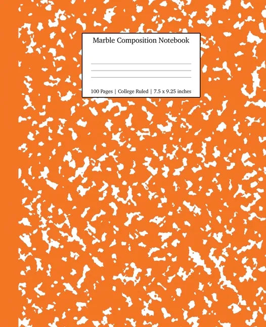 Marble Composition Notebook College Ruled: Pumpkin Marble Notebooks, School Supplies, Notebooks for School - Paperback
