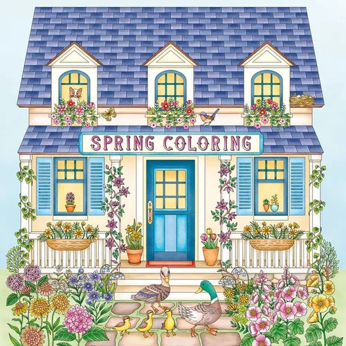Spring Coloring: A Calming Coloring Book for Adults - Paperback