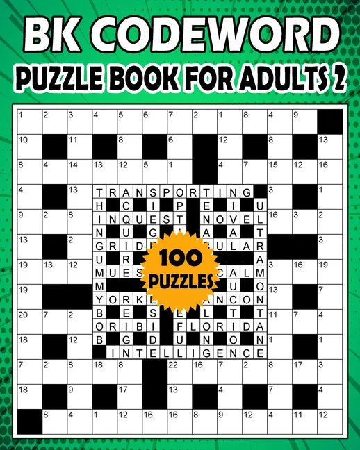BK Codeword puzzle book for adults 2: Large print codebreaker puzzle book for adults & seniors - 100 Puzzle from (BK Bouchama) - Paperback