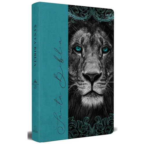 Biblia Rvr 1960 Letra Grande, Tamaño Manual, Tapa Dura de Tela León Aguamarina / Spanish Bible Rvr 1960 Handy Size Large Print Hardcover Cloth Lion Aq - Hardcover