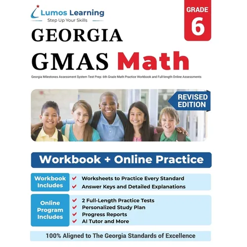 Georgia Milestones Assessment System Test Prep: 6th Grade Math Practice Workbook and Full-length Online Assessments: GMAS Study Guide - Paperback