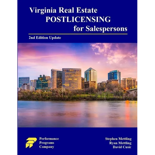 Virginia Real Estate Postlicensing for Salespersons: Second Edition