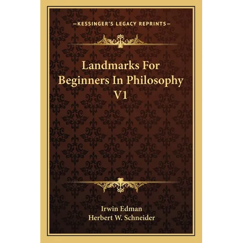 Landmarks For Beginners In Philosophy V1 - Paperback