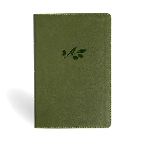 NASB Personal Size Giant Print Bible, Olive Leathertouch, Indexed - Imitation Leather