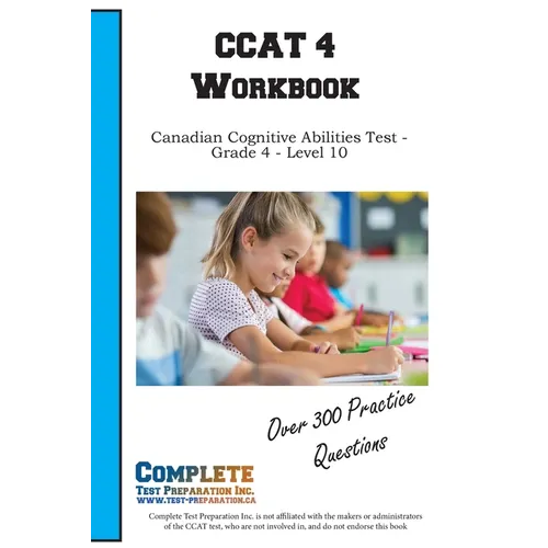 CCAT 4 Workbook: Canadian Cognitive Abilities Test - Grade 4 - Level 10 - Paperback