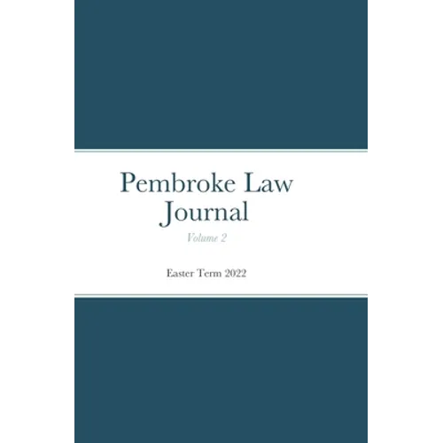 Pembroke Law Journal Volume 2 - Hardcover