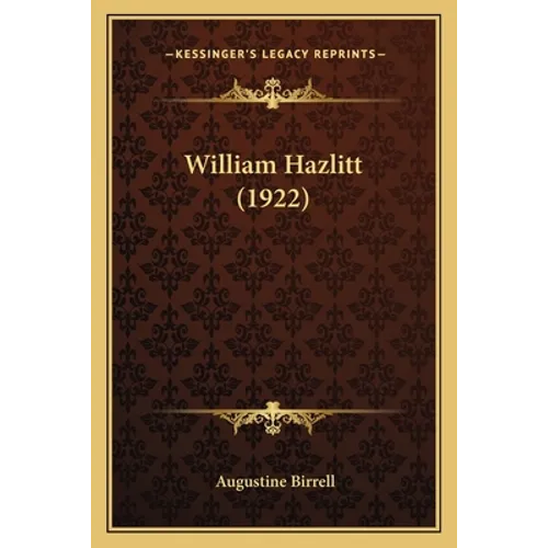 William Hazlitt (1922)