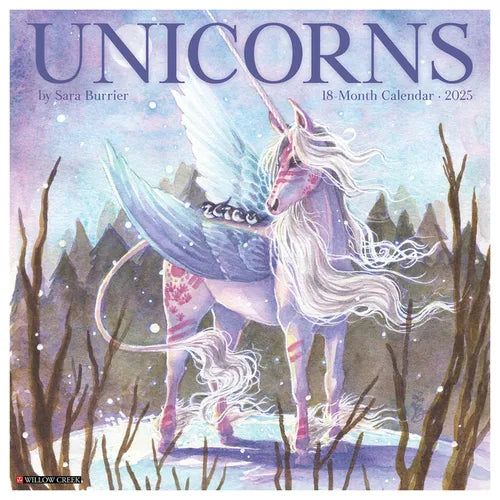 Unicorns by Sara Burrier (Art) 2026 12 X 12 Wall Calendar - Spiral