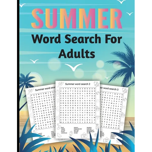 Summer Word Search Large Print: Large Print Word Searches Puzzle Book - Paperback