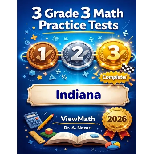 3 Indiana ILEARN Grade 3 Math Practice Tests: Full-Length Test Prep with Detailed Answer Explanations - Paperback
