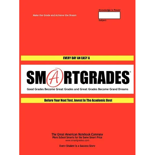 SMARTGRADES School Notebooks with Study Skills 2N1: Class Notes & Test Review Notes: 