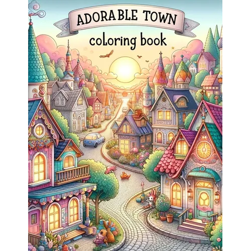 Adorable Town Coloring Book: Discover the magic of small-town life as you color through pages of adorable towns, each brimming with character and q - Paperback