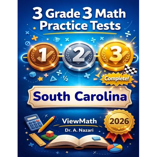 3 South Carolina SC READY Grade 3 Math Practice Tests: Full-Length Test Prep with Detailed Answer Explanations - Paperback