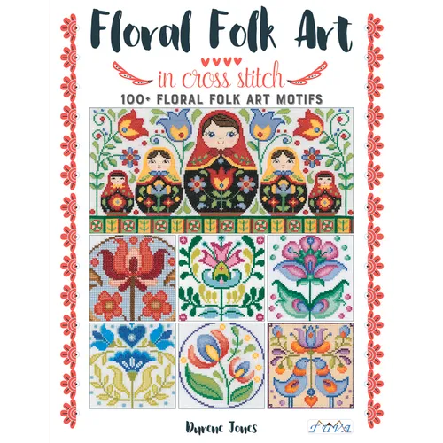 Floral Folk Art in Cross Stitch - Paperback
