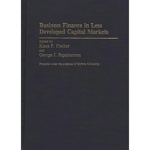 Business Finance in Less Developed Capital Markets