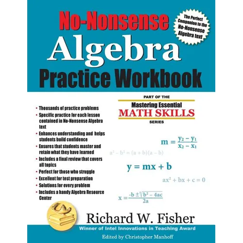 No-Nonsense Algebra Practice Workbook - Paperback