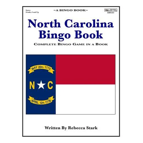 North Carolina Bingo Book: Complete Bingo Game In A Book - Paperback