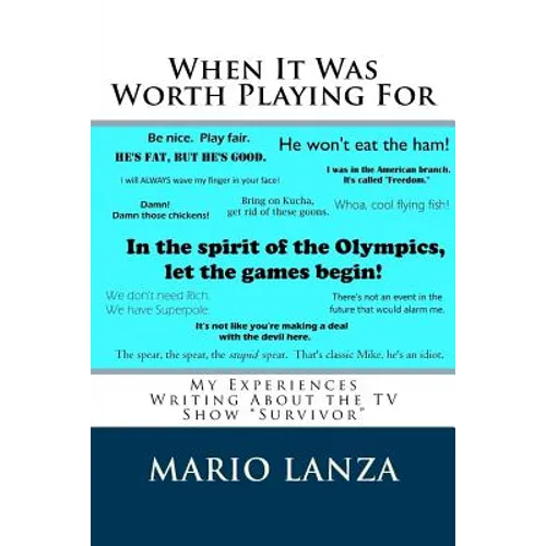 When It Was Worth Playing for: My Experiences Writing about the TV Show 
