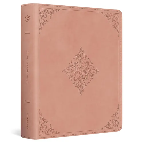 ESV Journaling Bible, Red Letter (Trutone, Blush Rose, Fleur-De-Lis Design) - Imitation Leather