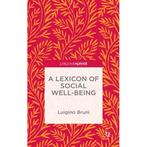 A Lexicon of Social Well-Being - Hardcover
