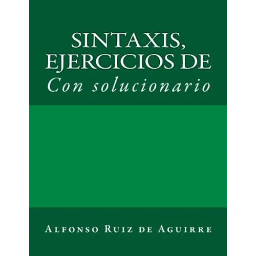 Sintaxis: ejercicios de - Paperback