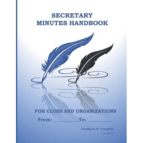 Secretary Minutes Handbook for Clubs or Organizations - Paperback