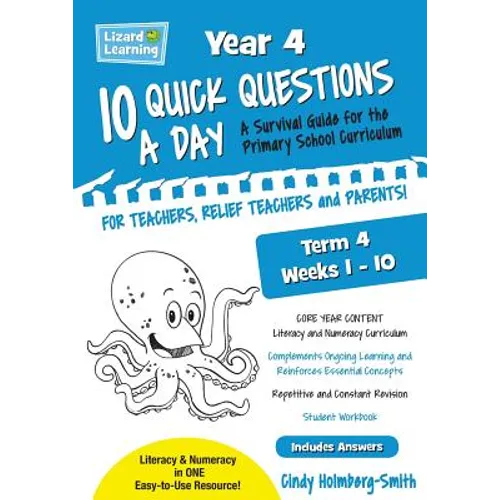 Lizard Learning 10 Quick Questions A Day Year 4 Term 4 - Paperback