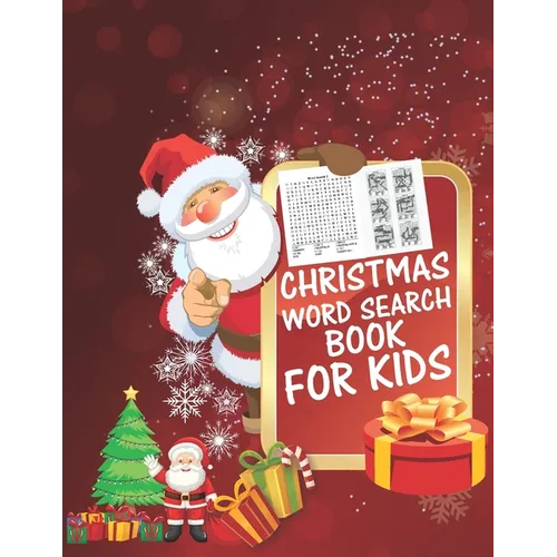Christmas Word Search Book For Kids: 30 Easy Large Print Word Find Puzzles for Kids: Jumbo Word Search Puzzle Book (8.5