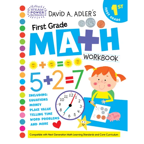 David A. Adler's First Grade Math Workbook - Paperback