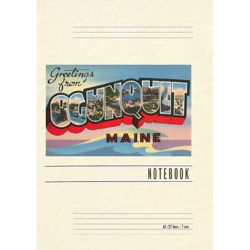 Vintage Lined Notebook Greetings from Ogunquit - Paperback