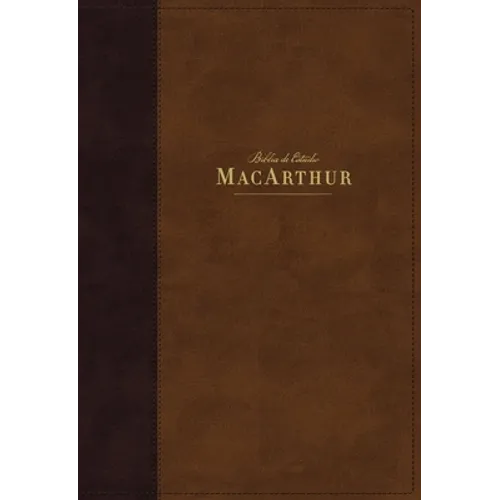 Nbla, Biblia de Estudio Macarthur, Leathersoft, Café, Interior a DOS Colores, Con Índice, Comfort Print - Imitation Leather