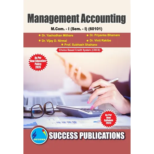 Management Accounting, First Year M.Com, Sem-I-English - Paperback