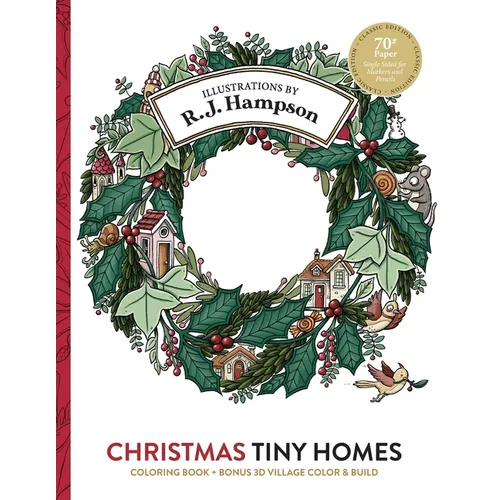 Christmas Tiny Homes Coloring Book - Paperback