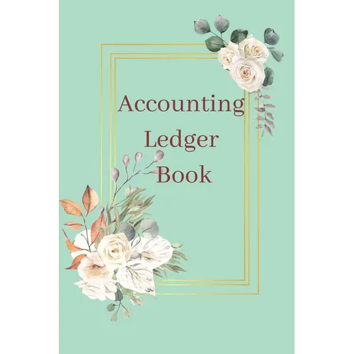 Accounting Ledger: Light Green Floral - Paperback