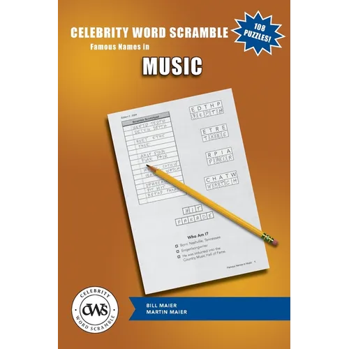 Celebrity Word Scramble Famous Names in Music - Paperback