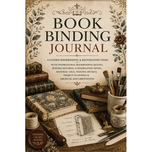 Book Binding Journal: A Guided Bookbinding & Restoration Folio with Inspirational Bookbinding Quotes, Binding Records, Conservation Notes, Material Lo - Paperback