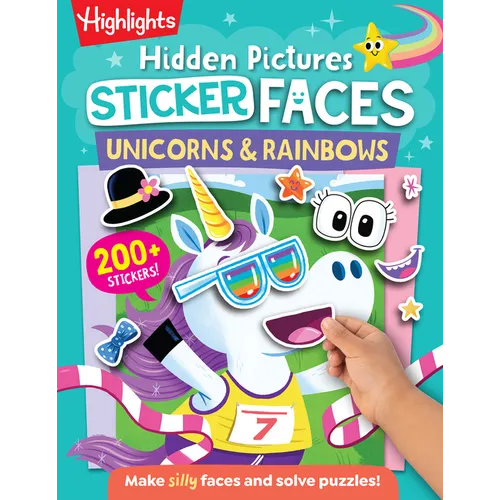Hidden Pictures Sticker Faces: Unicorns & Rainbows: Colorful Unicorn and Rainbow Fun with Hidden Pictures and Repositionable Stickers for Kids 3-6