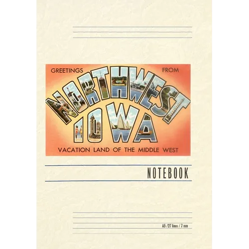 Vintage Lined Notebook Greetings from Northwest Iowa