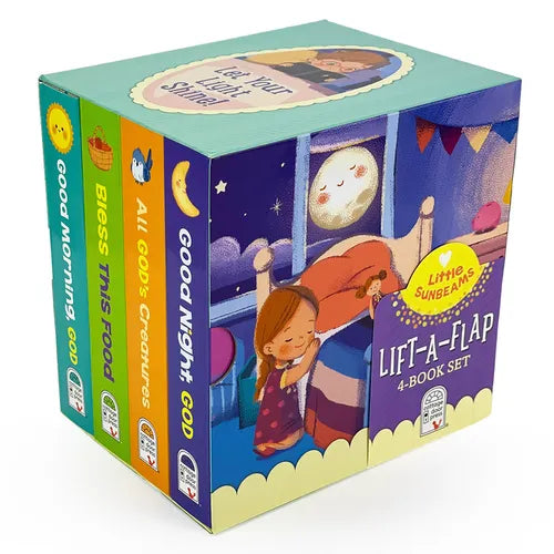 Little Sunbeams Religious Lift-A-Flap 4-Book Set - Board Book